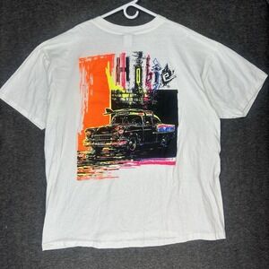 Vintage Hobie T-Shirt 1X Big & Tall‎ White Single Stitch Car Surf Graphic Tee